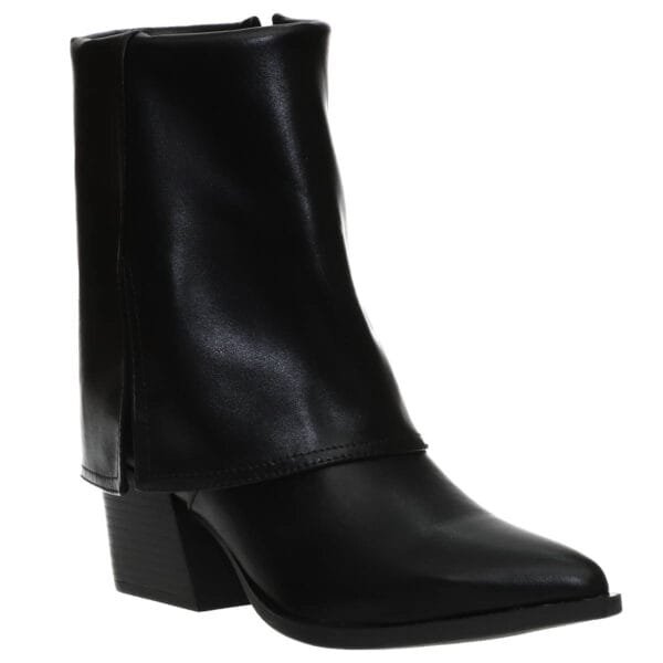 ENVIE FOLD- OVER COW BOOTIES E58-22286 BLACK