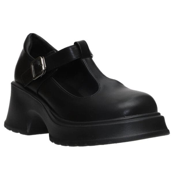MALENA  CHUNKY T-BAR BALLERINAS 35017 BLACK