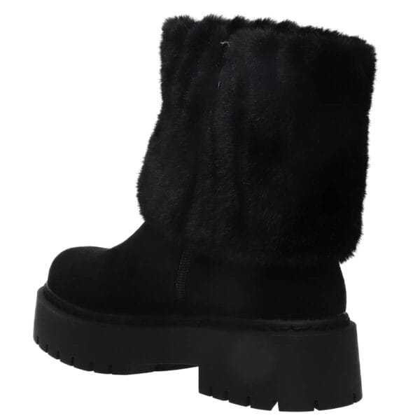 MALENA CASUAL 3/4  FUR BOOTIES 13021 BLACK