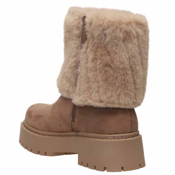 MALENA CASUAL 3/4  FUR BOOTIES 13021 BEIGE