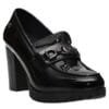 MALENA HIGH-HEEL SHINY LOAFERS 57060 BLACK
