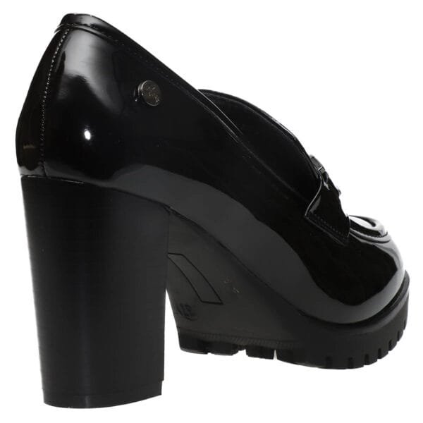 MALENA HIGH-HEEL SHINY LOAFERS 57060 BLACK