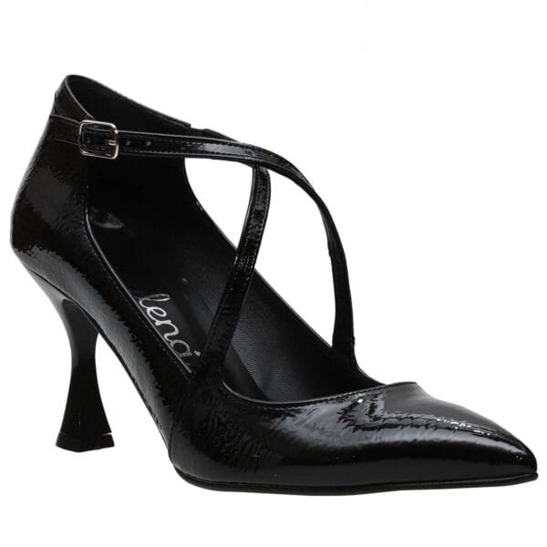 MALENA POINTY MID-HEEL PUMPS 713 SHINY BLACK