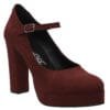 MALENA HIGH BLOCK-HEEL PUMPS 1924 BORDEAUX