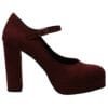 MALENA HIGH BLOCK-HEEL PUMPS 1924 BORDEAUX