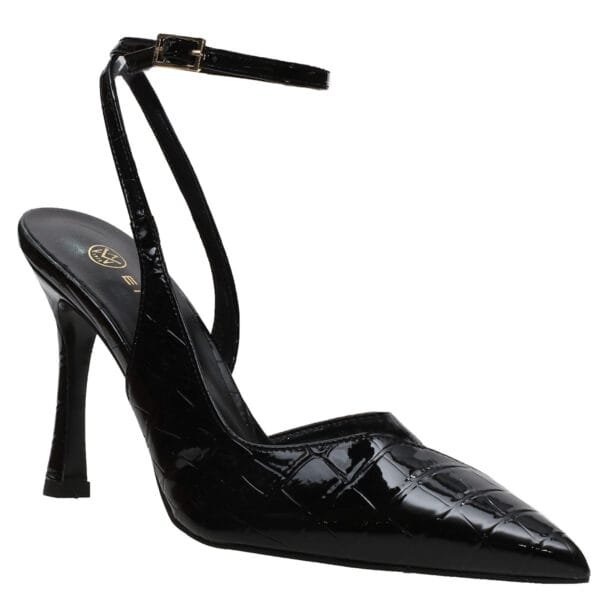 ENVIE SLINGBACK POINTY PUMPS E02-22080 BLACK
