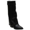 ENVIE FOLD-OVER COW BOOTS E58-22483 BLACK