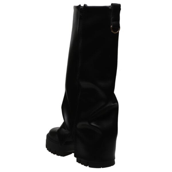 ENVIE FOLD-OVER BIKER BOOTS E58-22288 BLACK