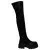 ENVIE OVER THE KNEE BIKER BOOTS E12-22165 BLACK