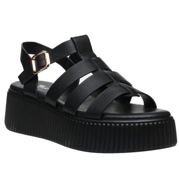 MALENA GLADIATOR FLATFORMS SD78058 BLACK