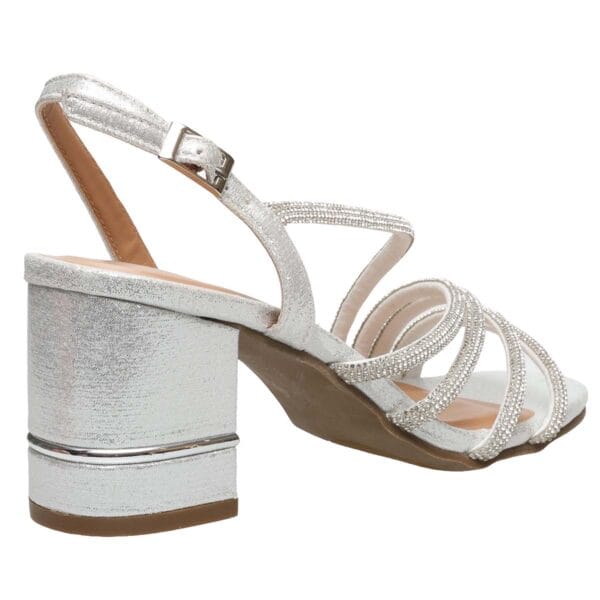 B-SOFT MID BLOCK-HEELS 2305-10 SILVER