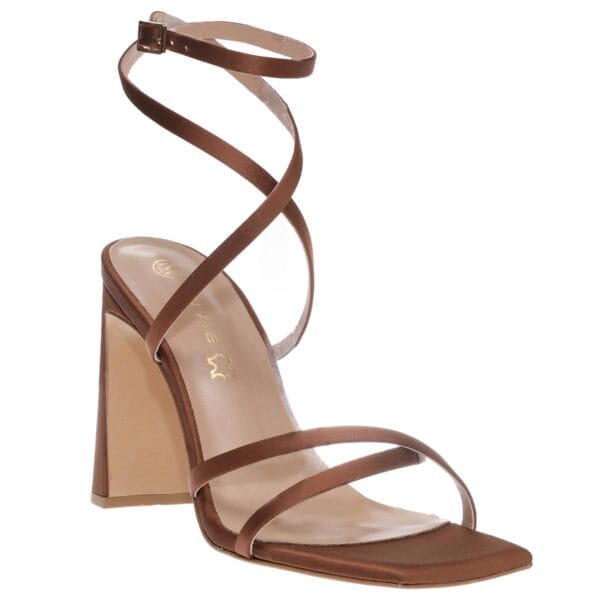 ENVIE ANKLE-STRAP HEELS E02-23722 BROWN