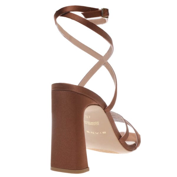 ENVIE ANKLE-STRAP HEELS E02-23722 BROWN