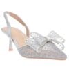 ENVIE BOW-SLINGBACK  PUMPS E45-23159 SILVER
