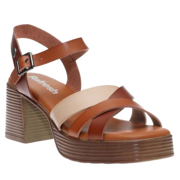 REFRESH BLOCK-HEELS 175096 CAMEL