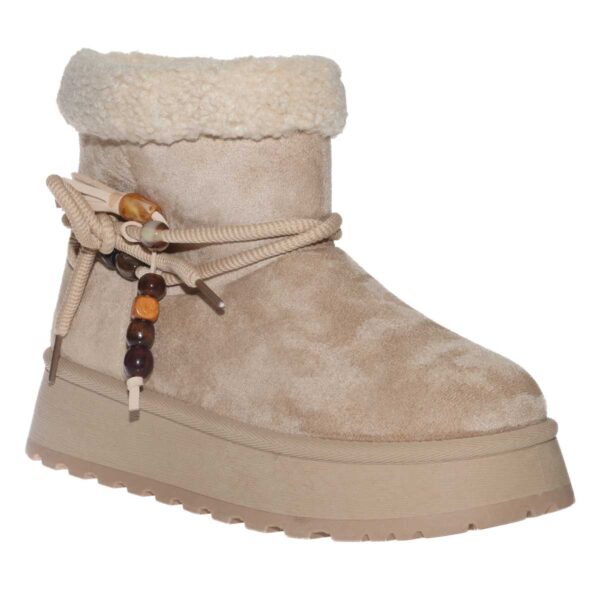 MALENA 3/4 FUR BOOTIES 28013 BEIGE