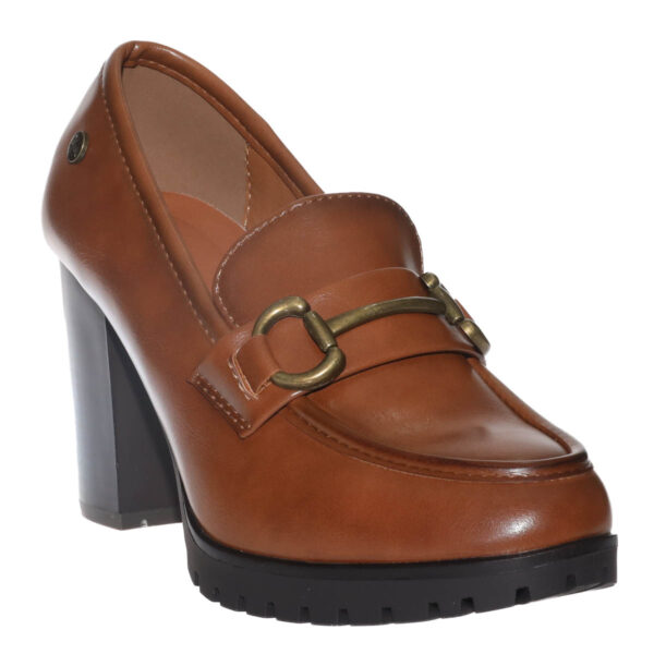 MALENA HIGH-HEEL LOAFERS 57058 CAMEL