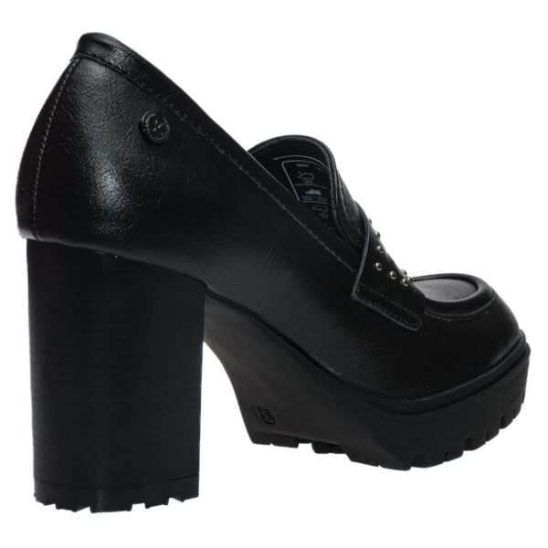 XTI BLOCK-HEEL LOAFERS 146091 BLACK