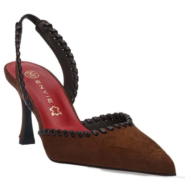 ENVIE SLINGBACK PUMPS E02-24720 BROWN