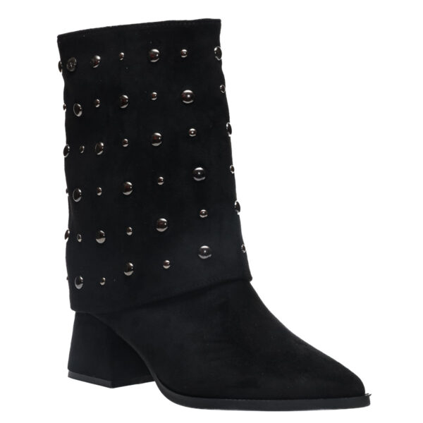 XTI FOLD-OVER COW BOOTIES 146498 BLACK