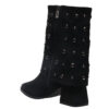 XTI FOLD-OVER COW BOOTIES 146498 BLACK