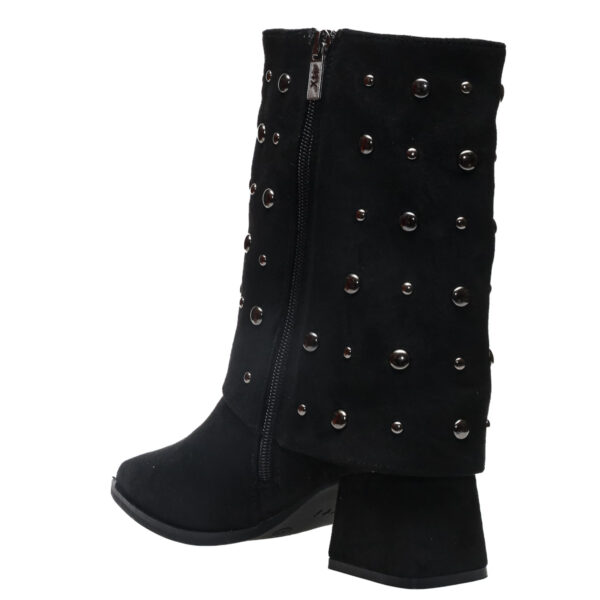 XTI FOLD-OVER COW BOOTIES 146498 BLACK