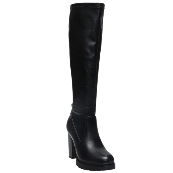 REFRESH HIGH BLOCK-HEEL BOOTS 172924 BLACK