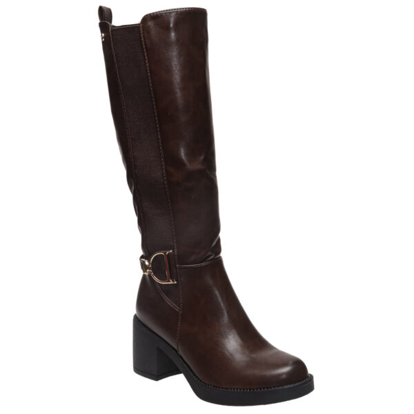 MALENA MID-HEEL BOOTS 57137 BROWN