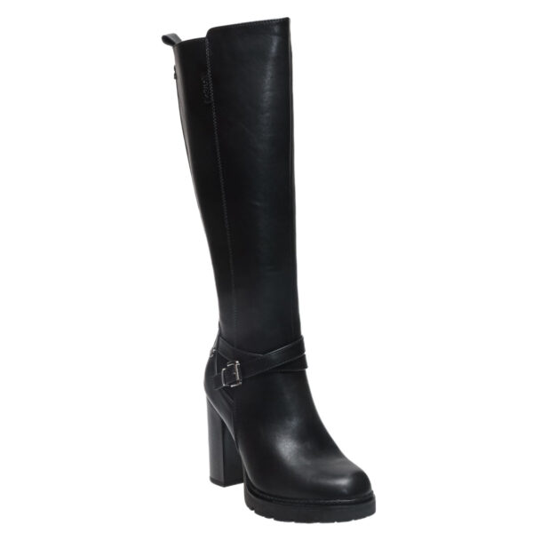 REFRESH HIGH BLOCK-HEEL BOOTS 176061 BLACK